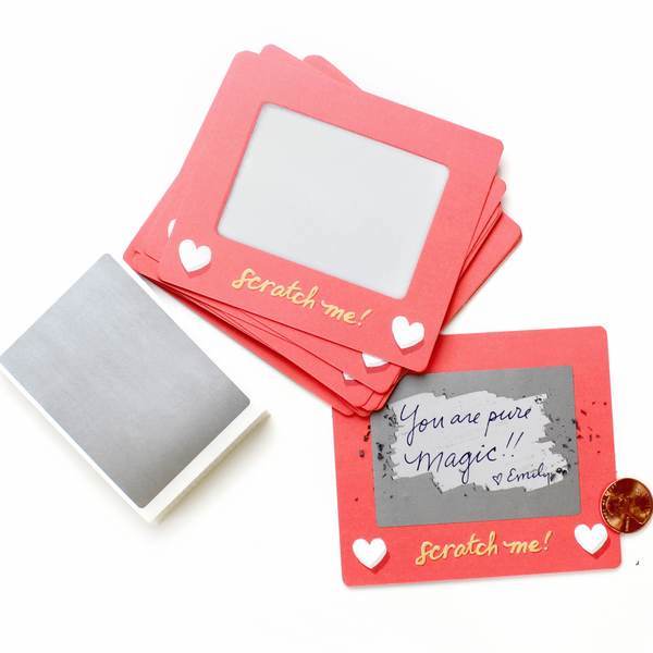 Scratch-a-sketch Valentine Card Kit